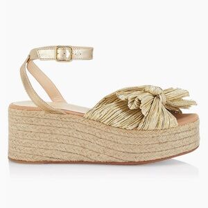 Loeffler Randel Gaby Pleated Bow Espadrille Sandals